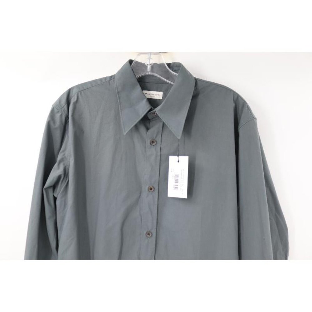 NWT Dries Van Noten Dress Shirt Mens 50 Cadogan M.W. Gray Long Sleeve Button Up - Picture 2 of 11